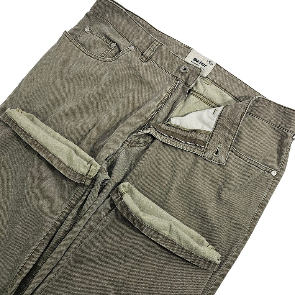 Gardeur Nevio German Corduroy Pants Mens 36 x 32 Brown Straight Leg 5Pkt Stretch